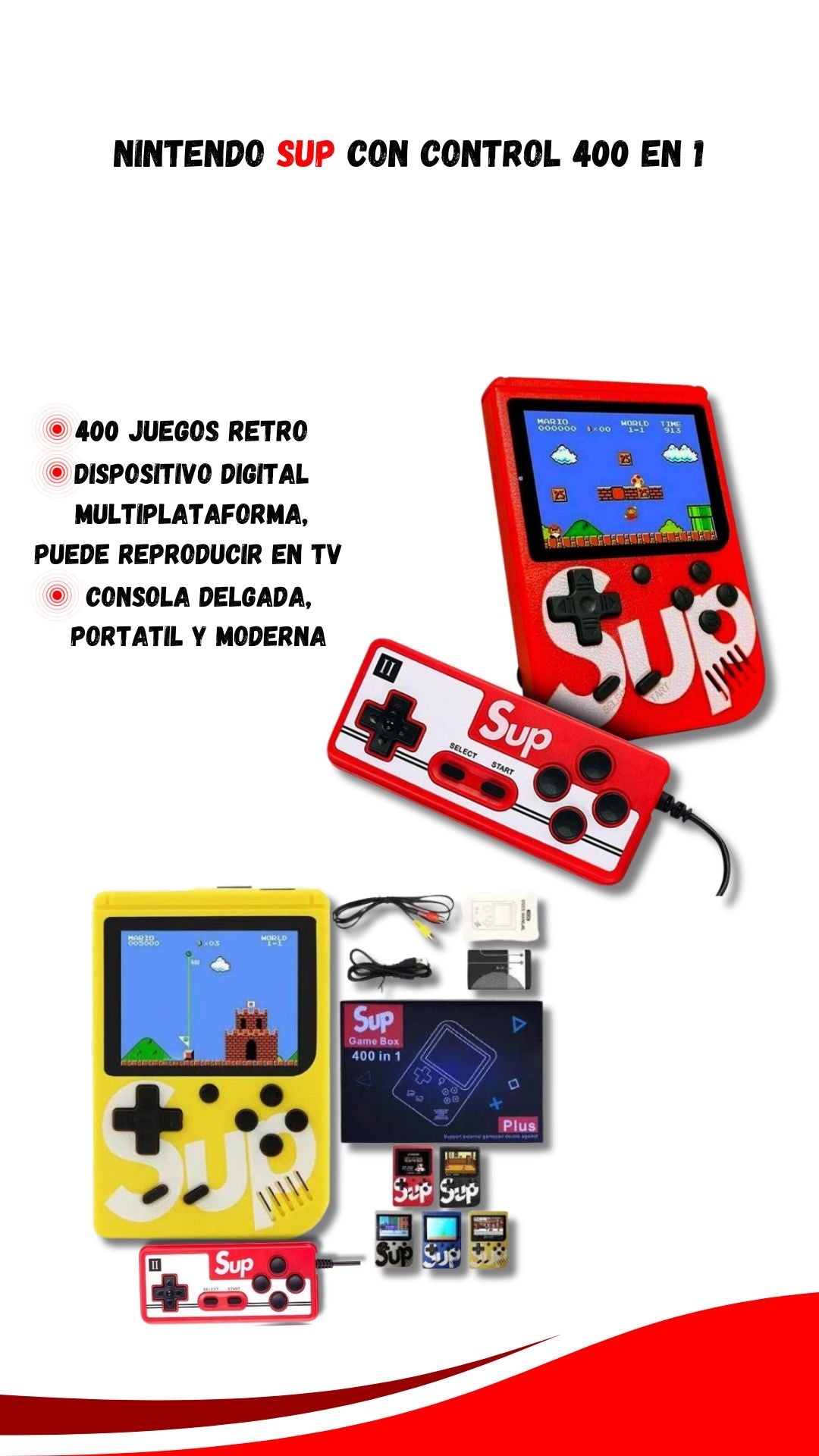 NINTENDO SUP CON CONTROL 400 EN 1